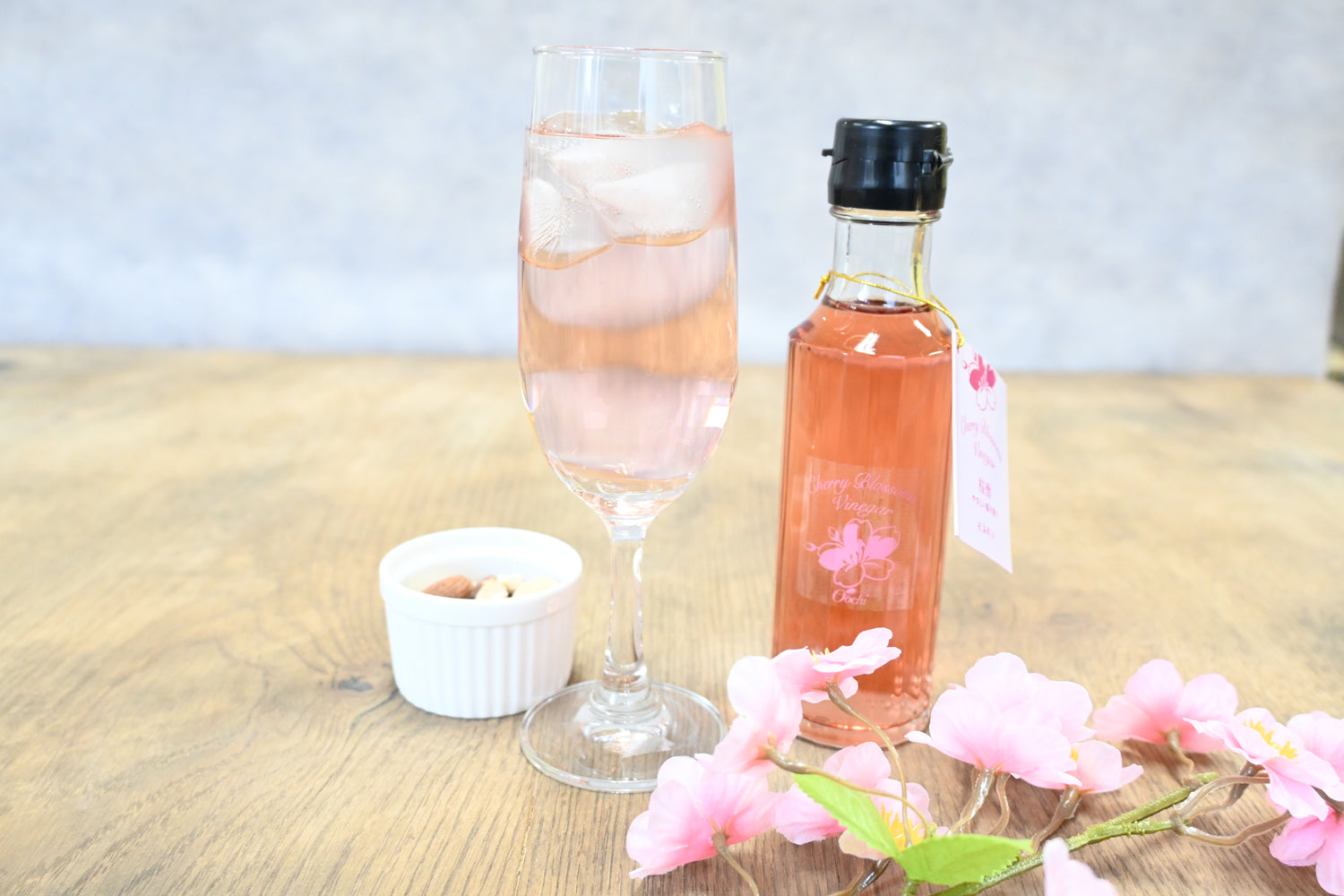 【受注生産】有機純米酢に桜葉を浸漬させた　Cherry Blossoms Vinegar （チェリーブラッサムビネガー）　150ml【16600202】